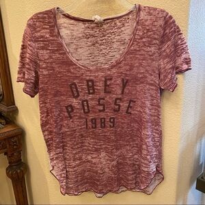 OBEY Burnout T-Shirt Size Small